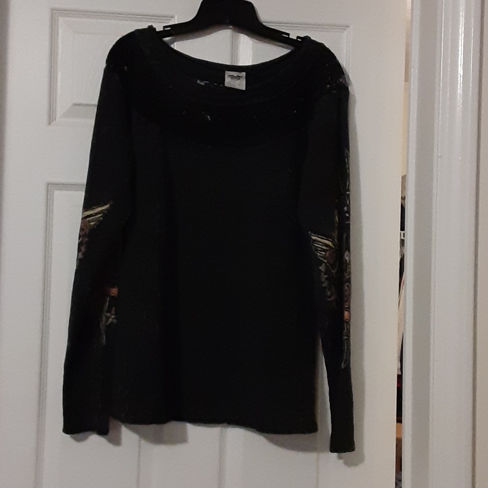 Black and lace H-D top